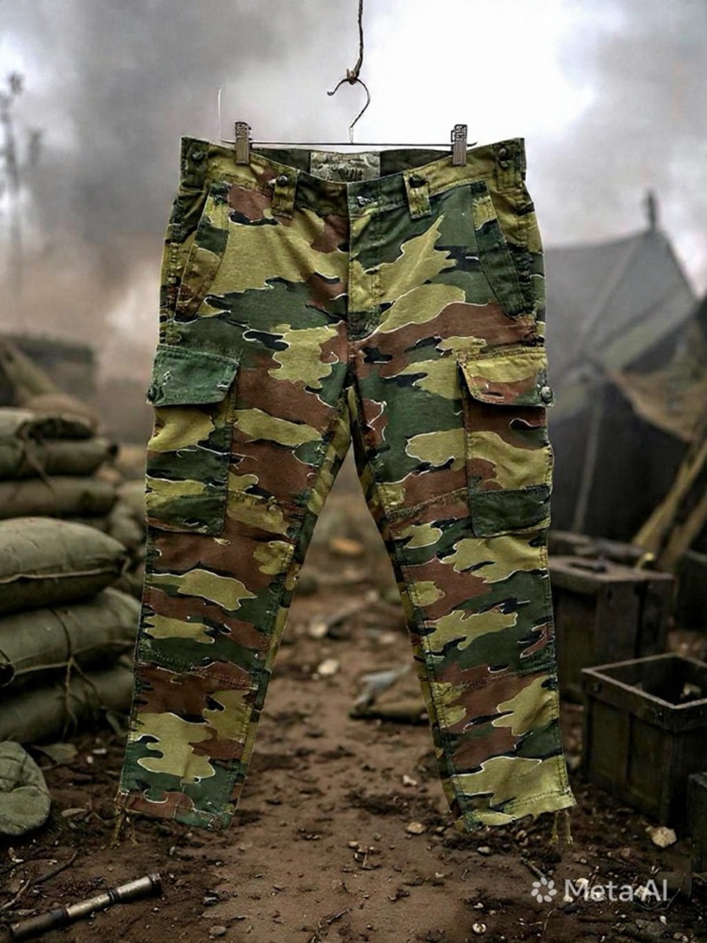 Vintage Ralph Lauren polo Camouflage Cargo Pants - Green & Brown Camo